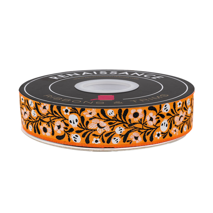 Witchy Ways - Skull Vine - 1" width - by Cori Dantini - One Yard