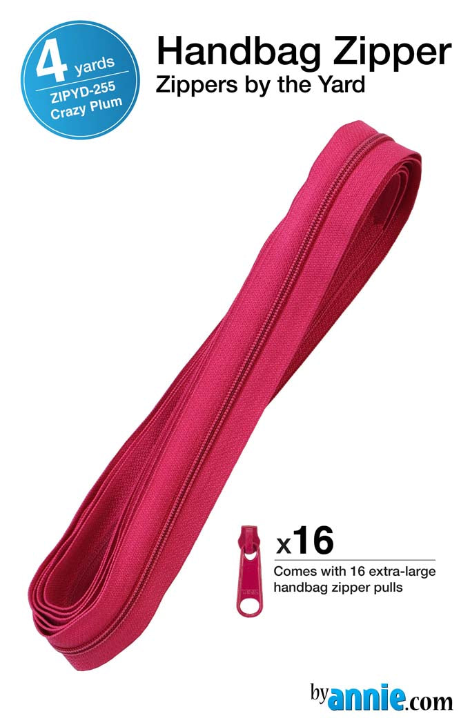 Zippers by the Yard - Crazy Plum
