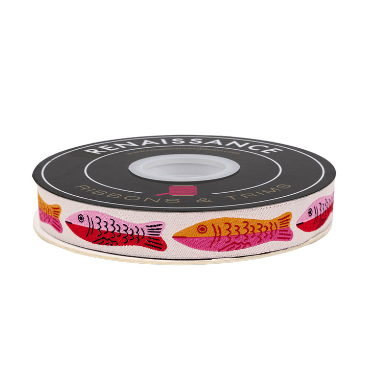 Ooh Lucky Lucky - Sardines in Posy - 5/8" width - by Alexia Abegg - One Yard