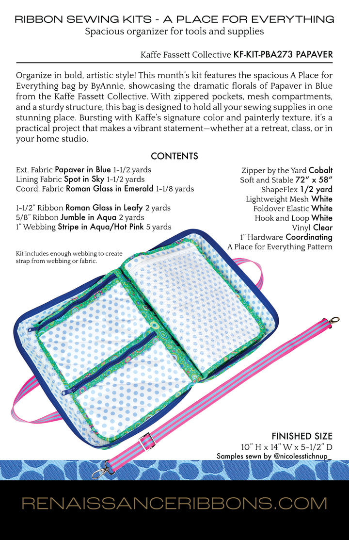 Sewing Kit - A Place for Everything - Papaver in Blue