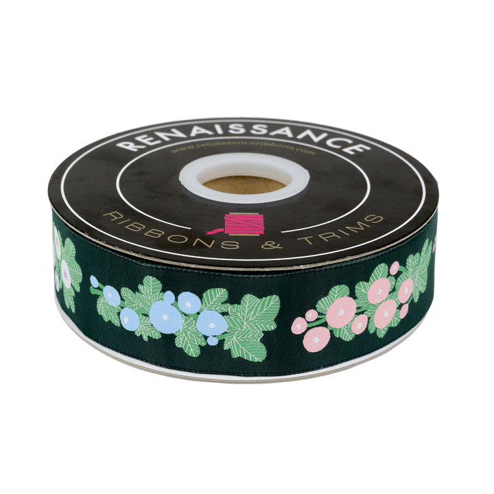 Love Letter - Hollyhock in Green 1-1/2" - by Lizzy House - One Yard