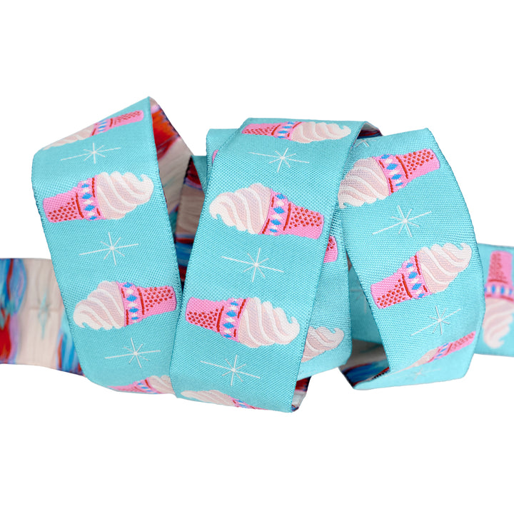 Best Day - Ice Cream in Turquoise 1-1/4" - by Melody Miller - One Yard