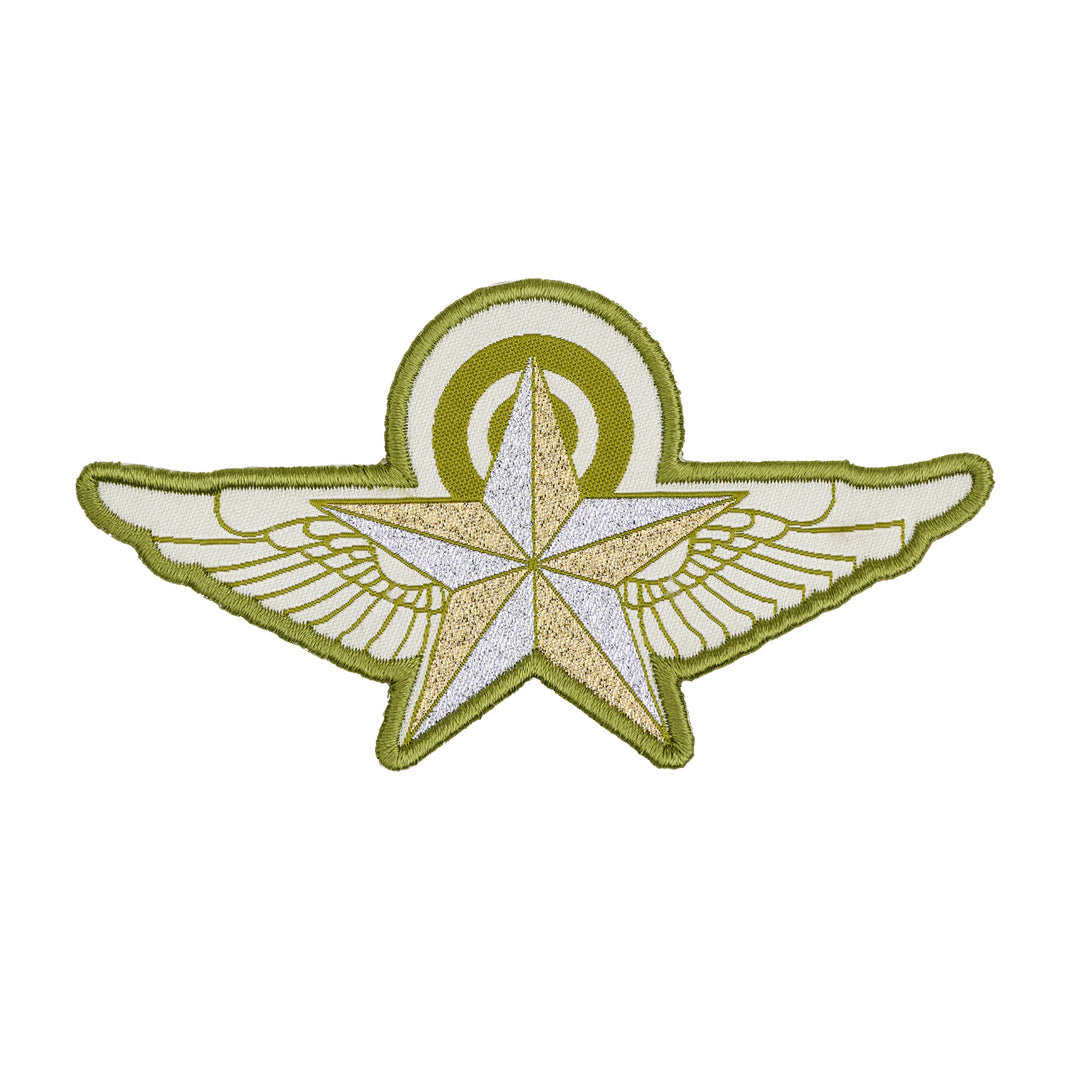 PREORDER - High Flight - Mission Complete in Olive - by Sarah Thomas - 60x114mm - Iron-On Applique Patch