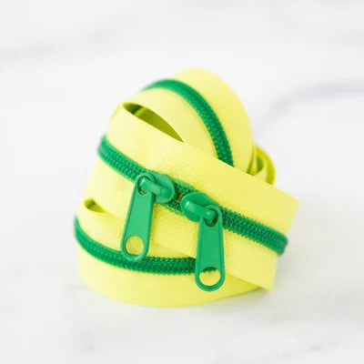 30" Handbag Zipper - Lemon Lime