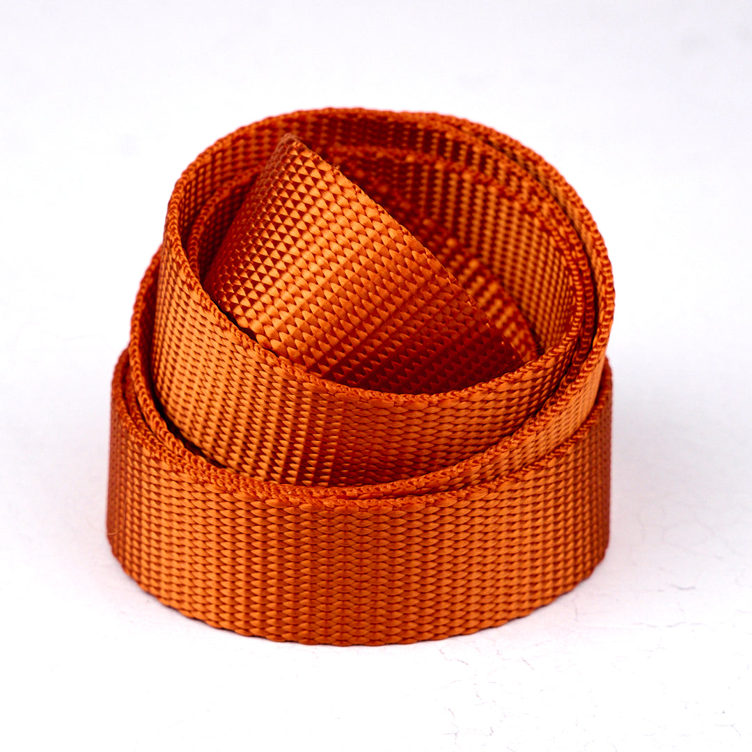 Nylon Heavyweight Webbing in Orange - 1" width - One Yard