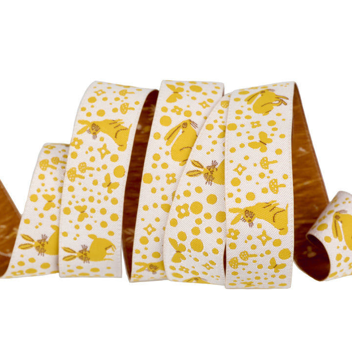Love Letter - Bunny Dot in Gold 7/8" - by Lizzy House - One Yard
