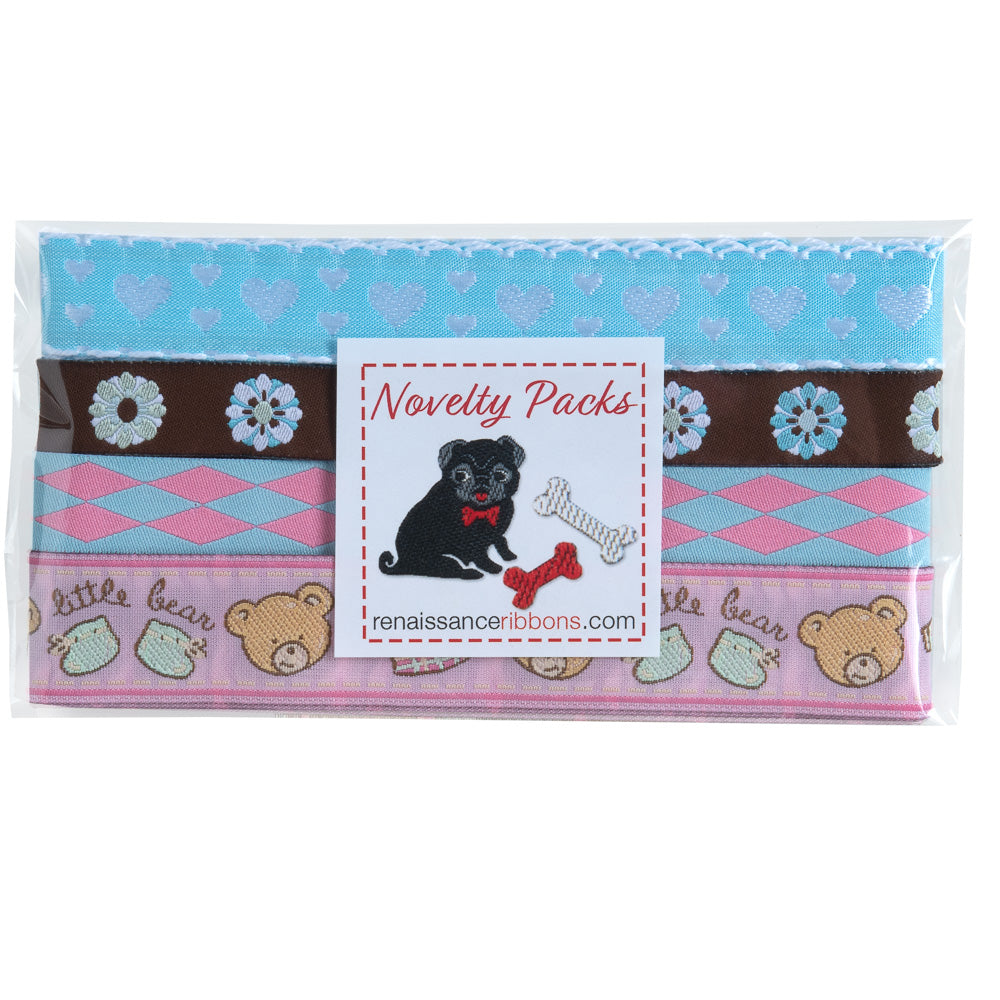 Mini Ribbon Pack - Bears on Pink