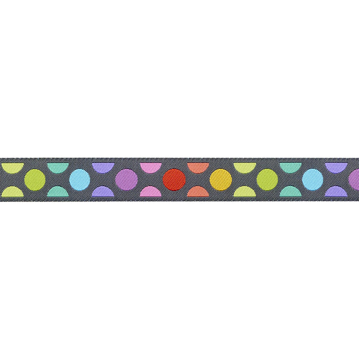 Graywork - Disco Dot in Carbon - 5/8" width - by Tula Pink - One Yard