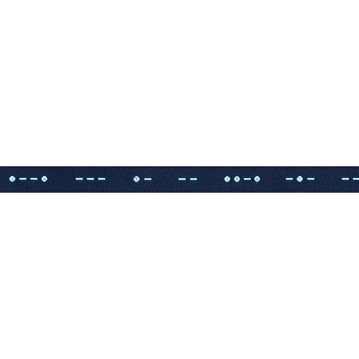 PREORDER - High Flight - Morse Code in Flag Blue - 3/8" width - by Sarah Thomas - One Yard