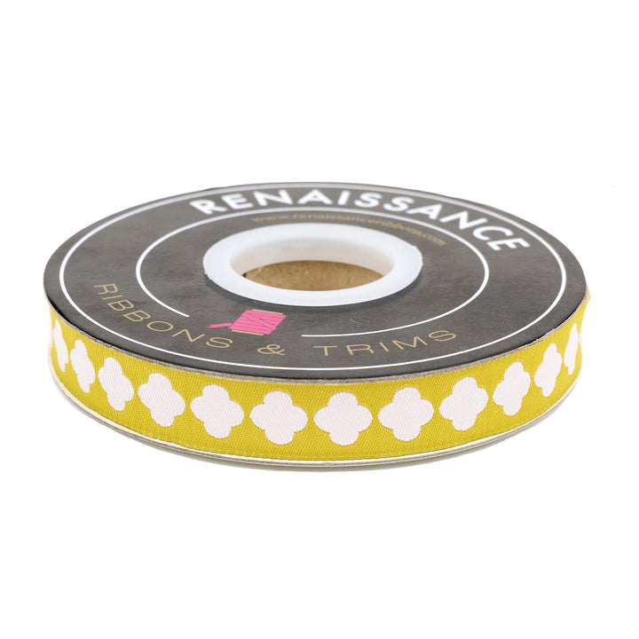 Love Notes - Trefoil - 5/8" width - by Renaissance Ribbons - One Yard