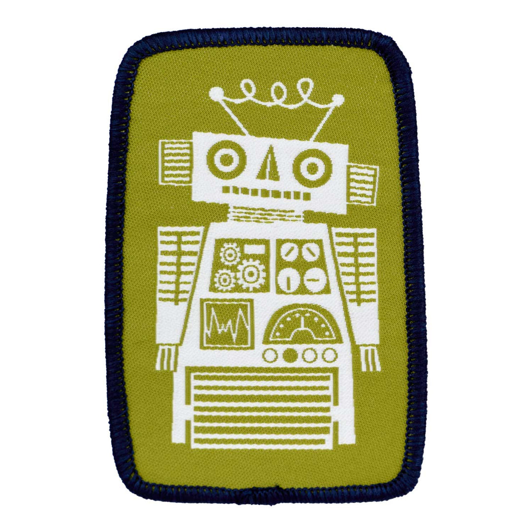 3, 2, 1... Blastoff - Roller Robot - 53x80mm - Iron-on Applique Patch