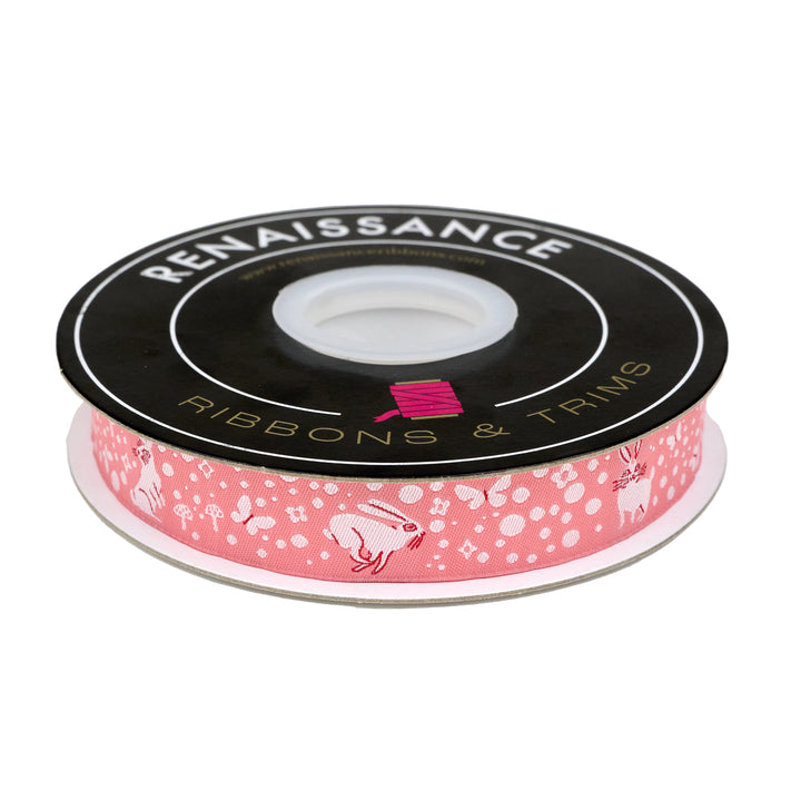 Love Letter - Bunny Dot in Pink 7/8" - by Lizzy House - One Yard