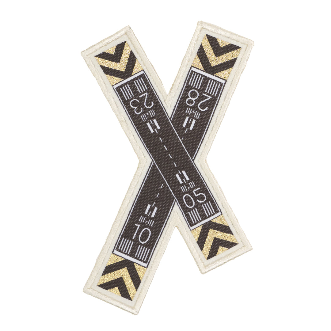 PREORDER - High Flight - Runway Layout - by Sarah Thomas - 70x127mm - Iron-On Applique Patch