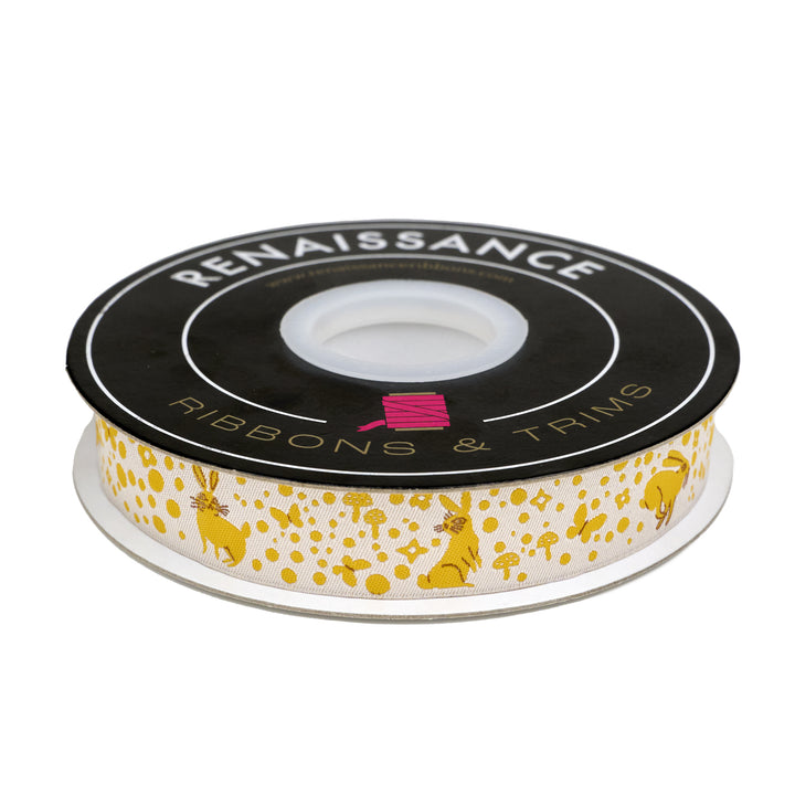 Love Letter - Bunny Dot in Gold 7/8" - by Lizzy House - One Yard