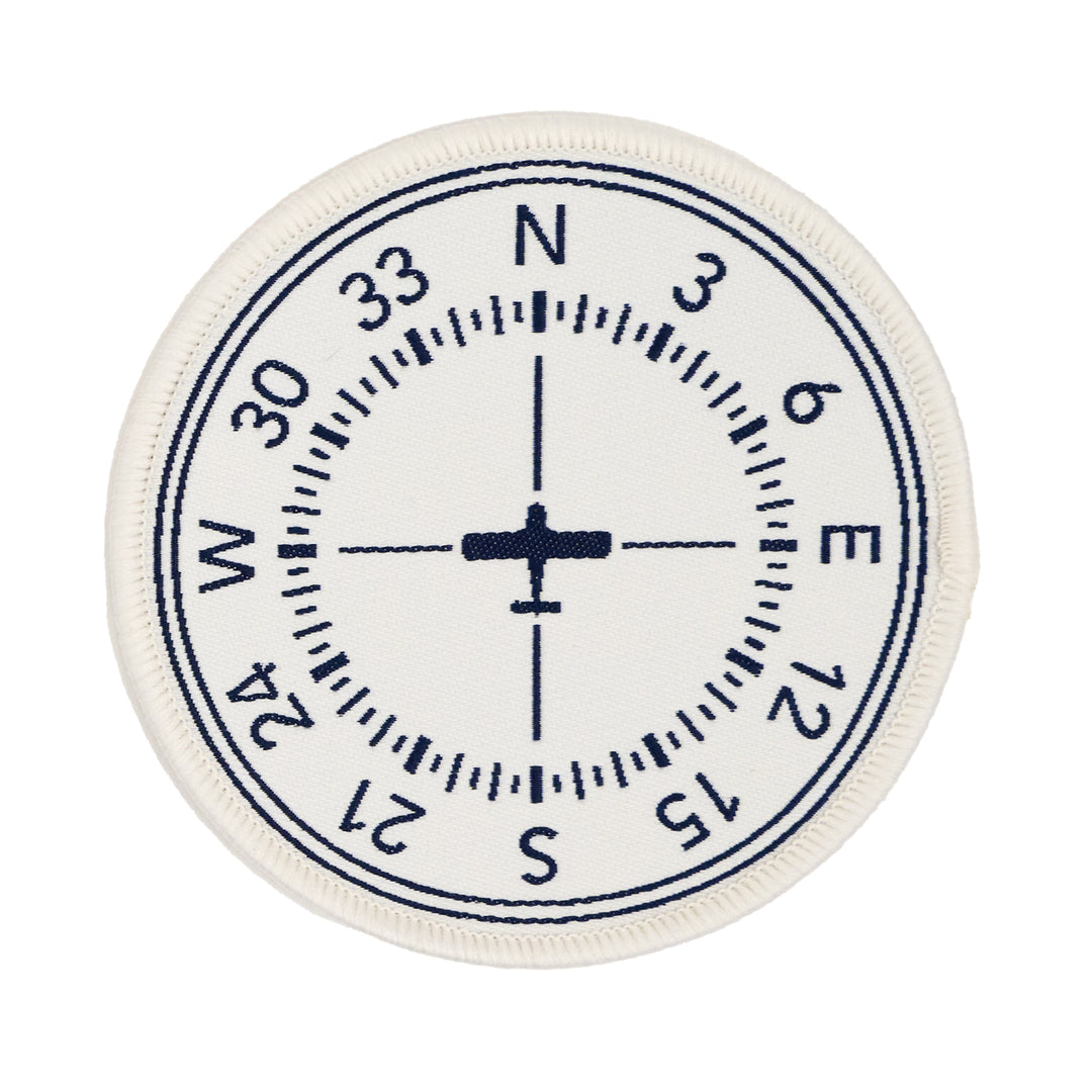 PREORDER - High Flight - Magnetic Compass - by Sarah Thomas - 76x76mm - Iron-On Applique Patch