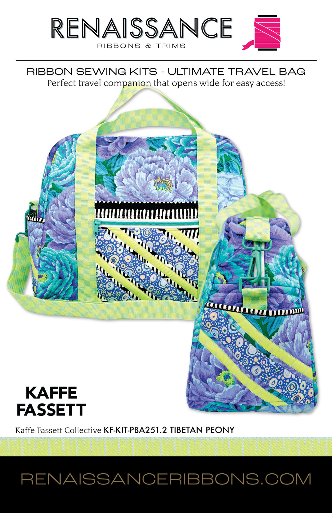 Sewing Kit - Ultimate Travel Bag in Tibetan Peony
