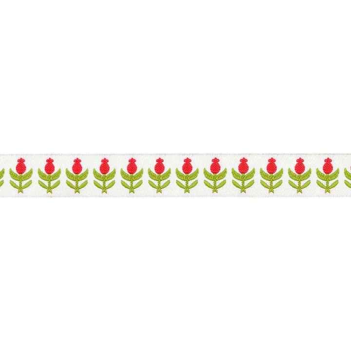 Buon Natale - Pomegranates in Ivory - 5/8" - by Joanna Figueroa - One Yard