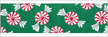 Peppermint Candies Ribbon by LFN Textiles - 7/8" -by the yard