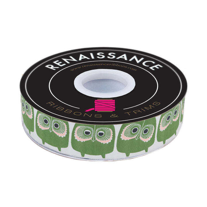 First Day of Fall - Owls - 1-1/2" width - By Loes Van Oosten - One Yard