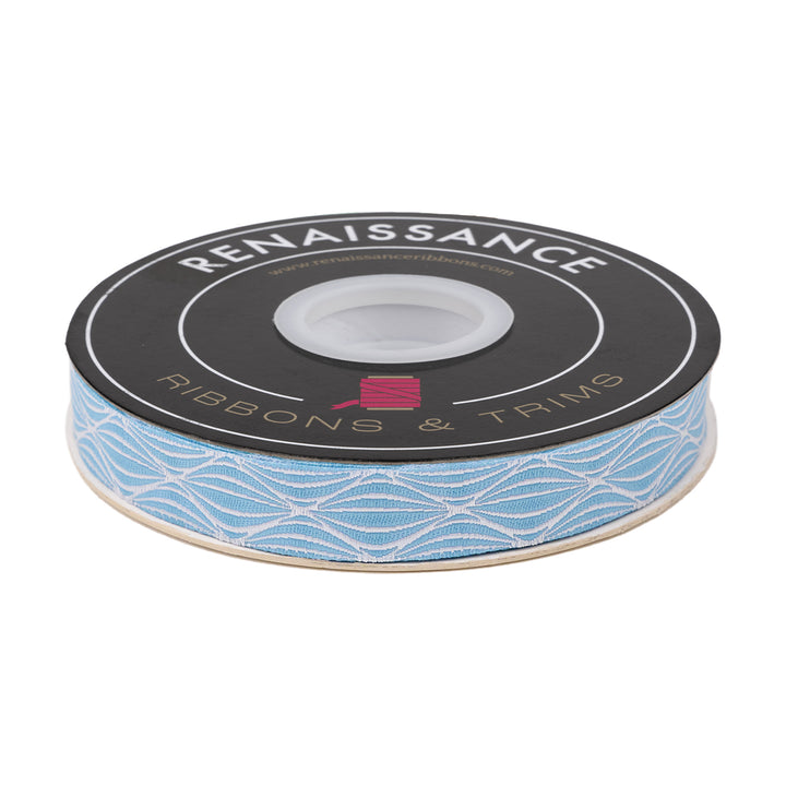 By the Seaside - Wave in Blue - 5/8" width - By Loes Van Oosten - One Yard