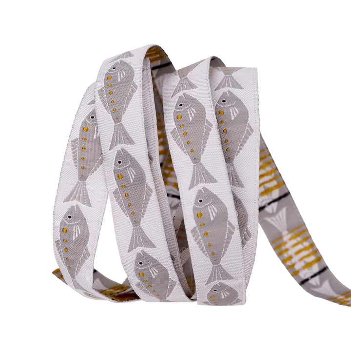 By the Seaside - Fish - 5/8" width - By Loes Van Oosten - One Yard