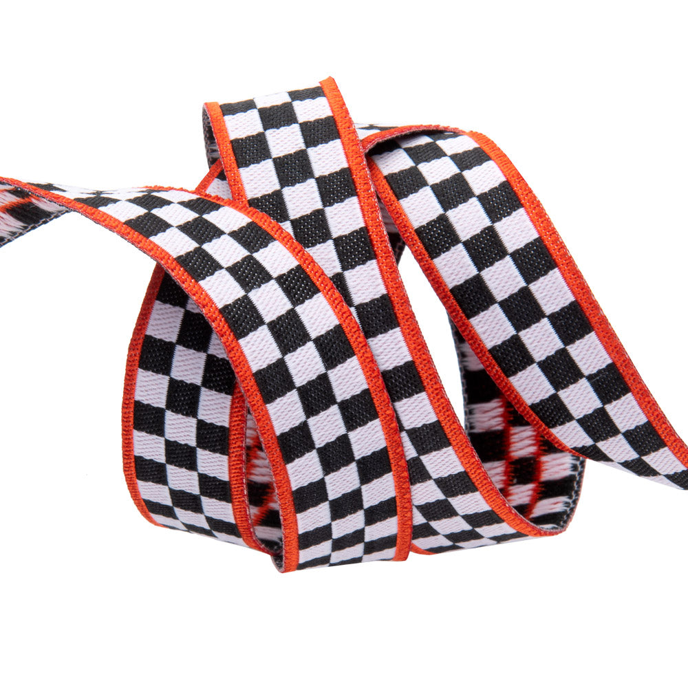 Tiny Checkerboard with Red Edges - 5/8