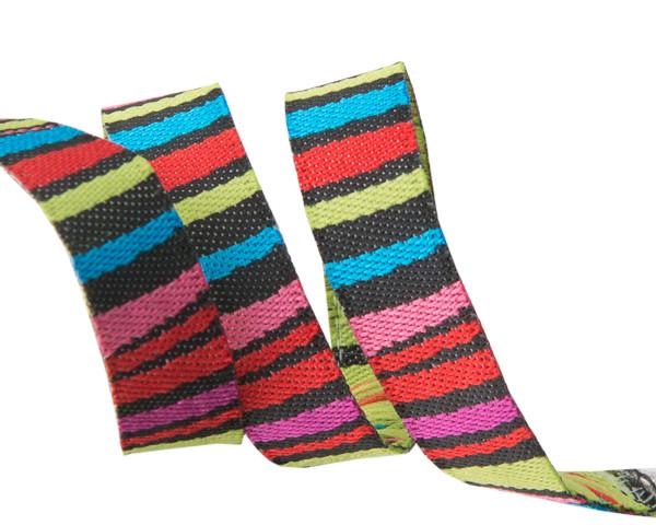 Dark Fanciful Stripes - 3/8" width - by Odile Bailloeul - One Yard