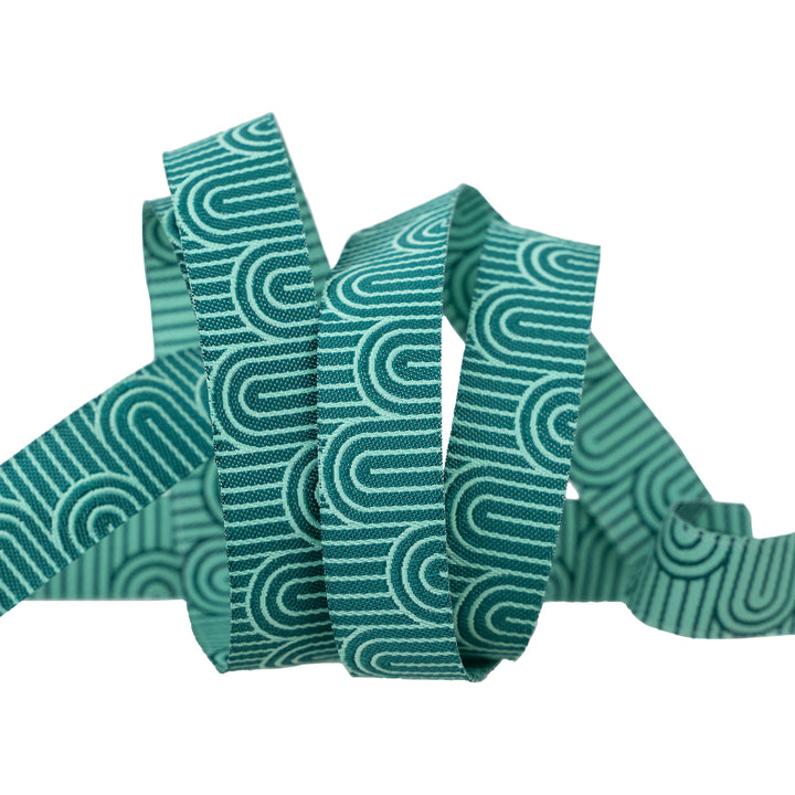 Gateway in Teal - 5/8" width - Savannah - One Yard