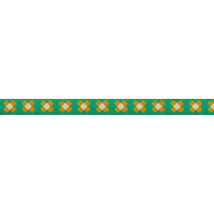 Patchwork in Jade - 3/8" width - Meadow - One Yard