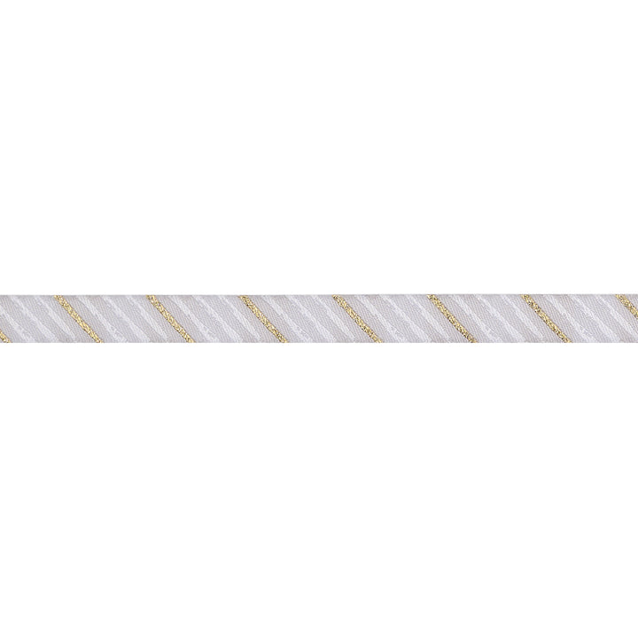 Painted Stripe in Sparkle - 3/8" width - Farmhouse Christmas - One Yard