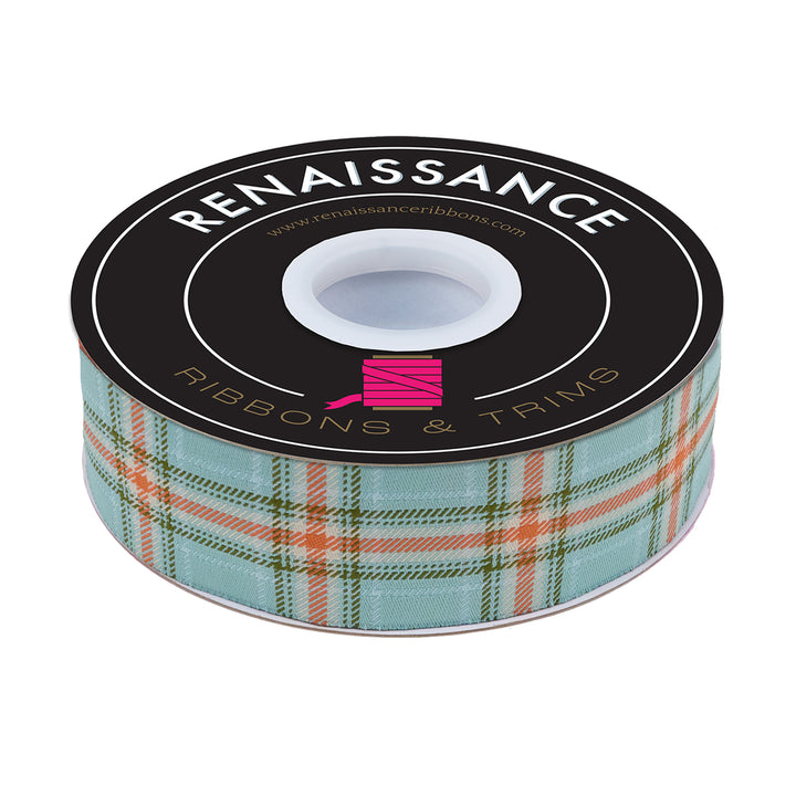 Plaid Perfection in Sky - 1-1/2" width - The Great Outdoors by Stacy Iest Hsu - One Yard