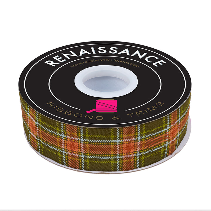 Plaid Perfection in Moss - 1-1/2" width - The Great Outdoors by Stacy Iest Hsu - One Yard