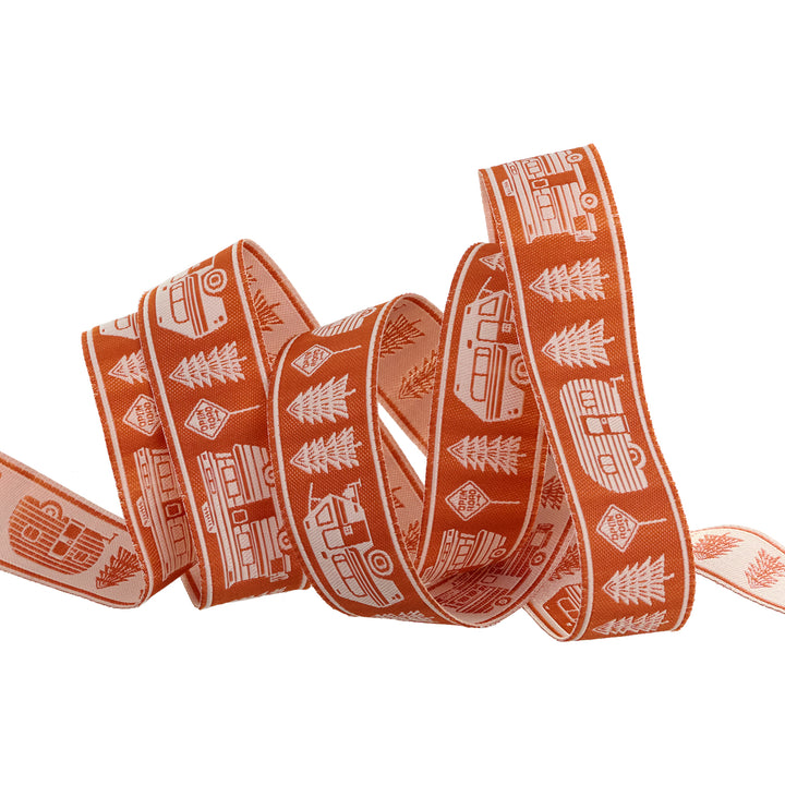 Open Road in Rust - 7/8" width - The Great Outdoors by Stacy Iest Hsu - One Yard