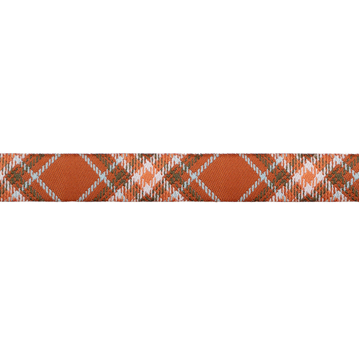 Plaid Diagonal in Rust - 5/8" width - The Great Outdoors by Stacy Iest Hsu - One Yard