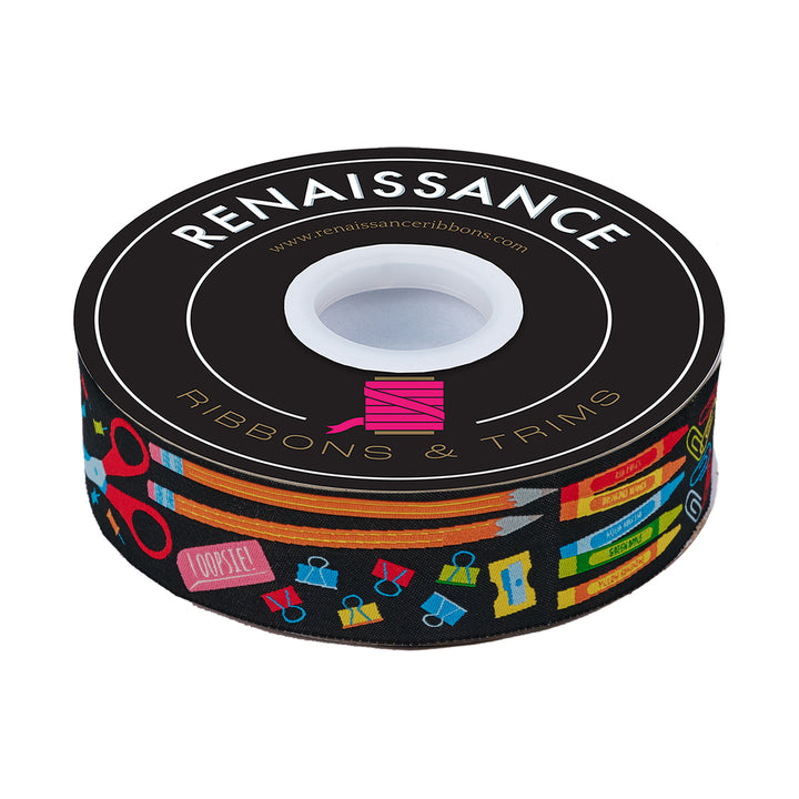 My School Supplies - 1-1/2" width - Back to School by Stacy Iest Hsu - One Yard
