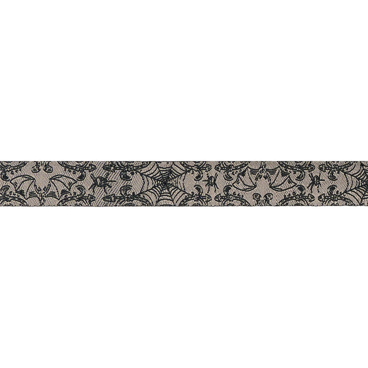 Home Sweet Haunt - Iron Web in Charcoal - 5/8" width - by Stacy Iest Hsu - One Yard