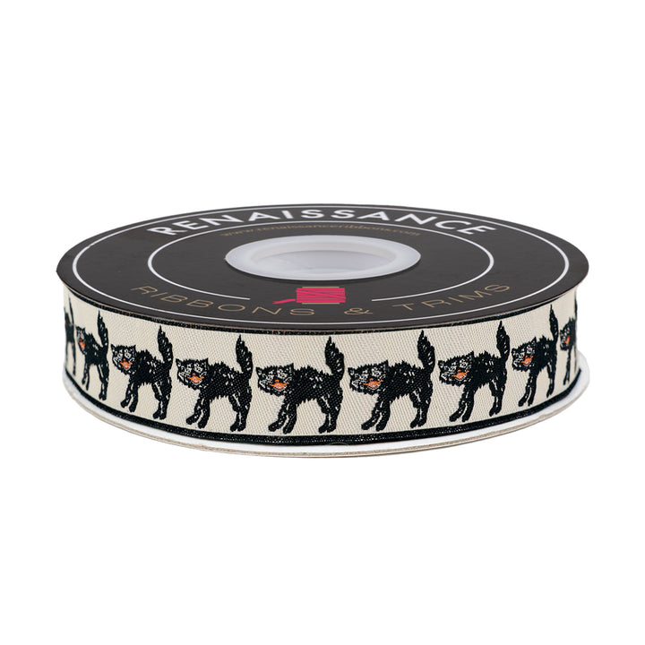 Home Sweet Haunt - Spooky Cat - 7/8" width - by Stacy Iest Hsu - One Yard