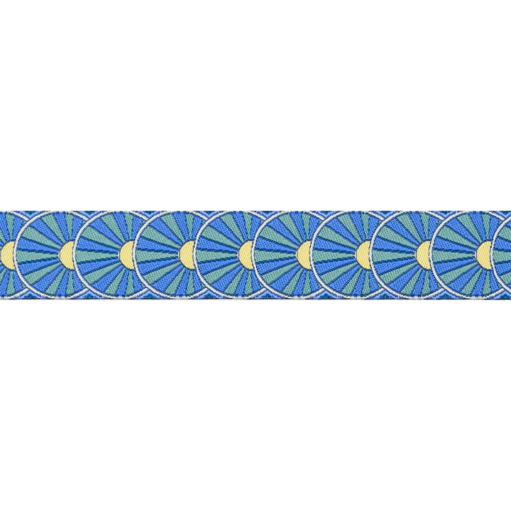 Sunrise in Deep Teal - 7/8" width - Mythical by Stacy Peterson - One Yard