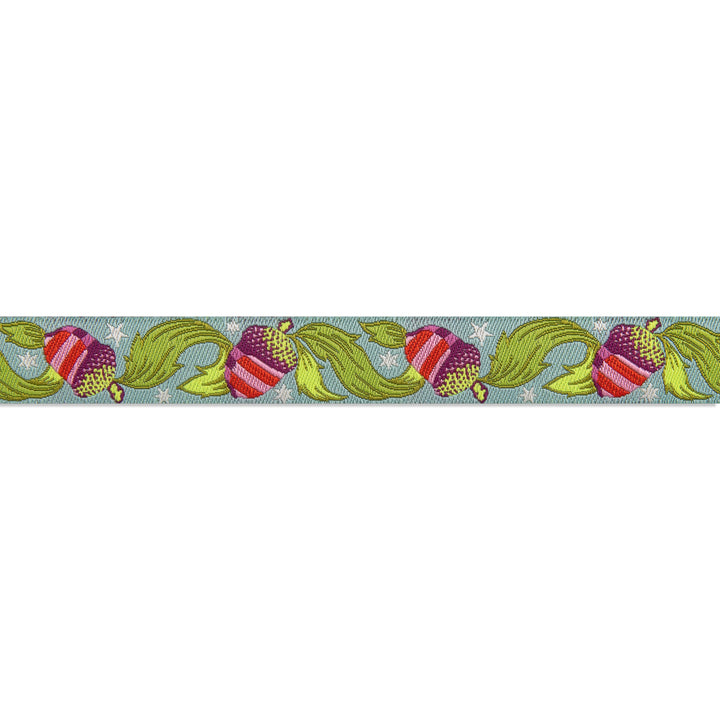 Oh Nuts! Aqua 5/8"-Glimmer Tula Pink Tiny Beasts-by the yard