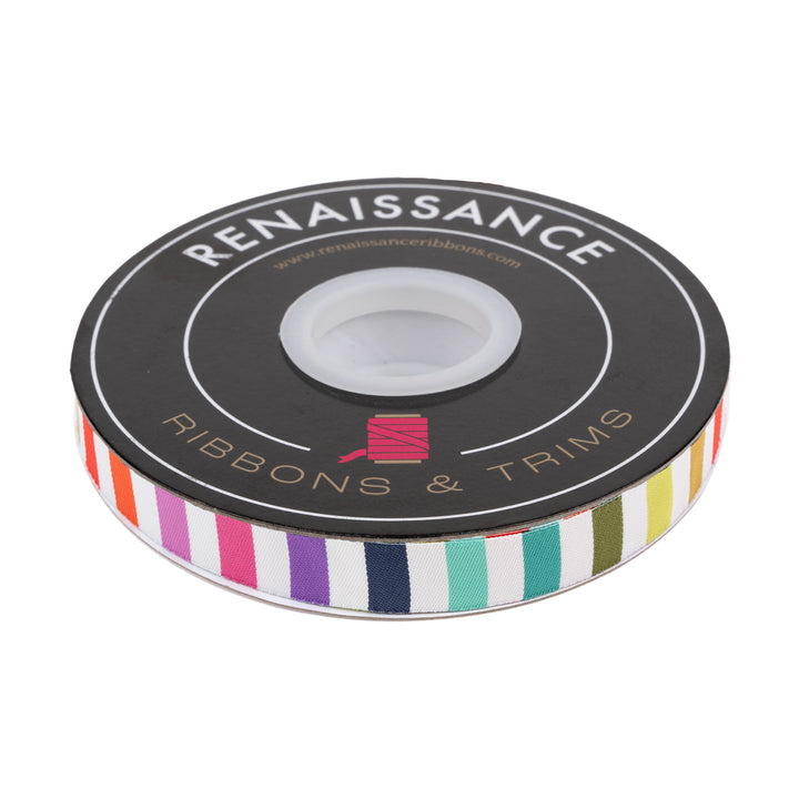 Rainbow Stripe - 5/8" width - Tula Pink Tabby Road - One Yard