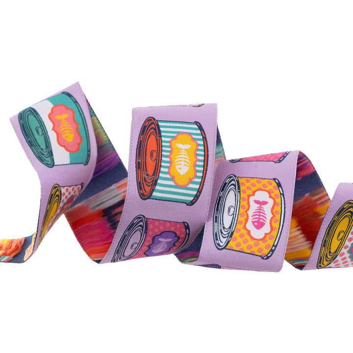 Cat Snacks - 1-1/2" width - Tula Pink Tabby Road - One Yard