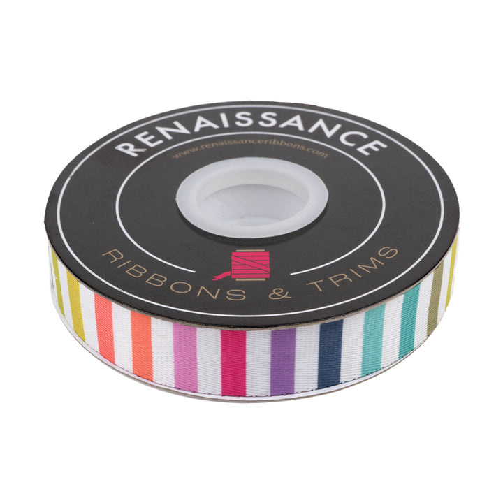 Disco Stripe Webbing - 1" width - Tula Pink Tabby Road - One Yard