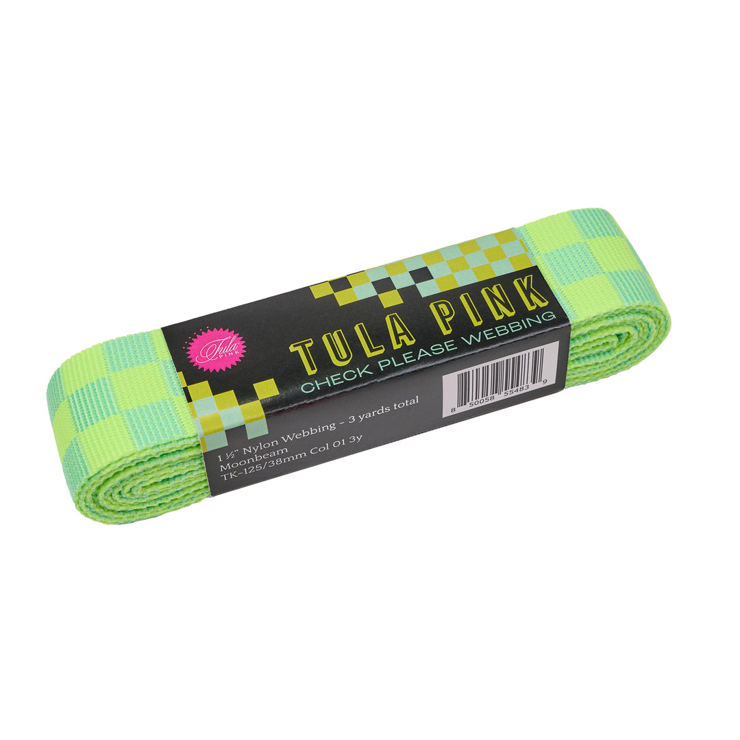 1-1/2" Webbing - Check Please in Moonbeam - Tula Pink Untamed - Three Yard Pack