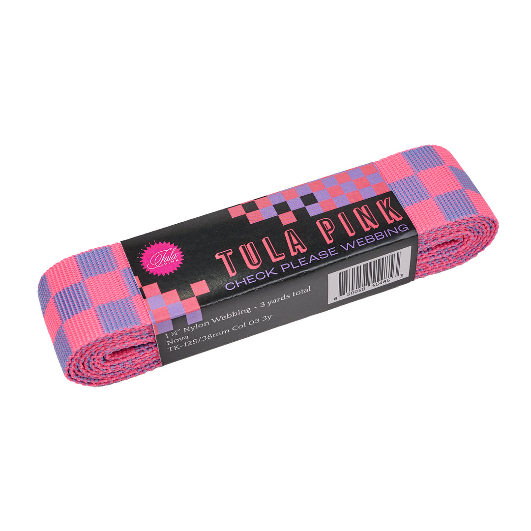 1-1/2" Webbing - Check Please in Nova - Tula Pink Untamed - Three Yard Pack