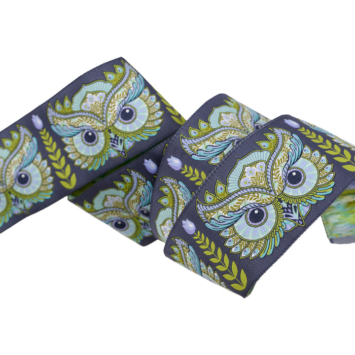 Full Moon Forest II - Hootie Patootie in Starlight - 2" width - by Tula Pink - One Yard
