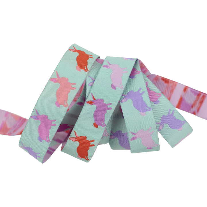 Full Moon Forest II - Hop To It in Blossom - 5/8" width - by Tula Pink - One Yard