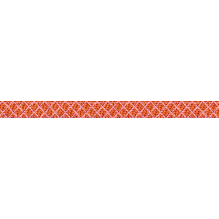 True Colors 2025 - On the Grid in Salmon - 3/8" width - by Tula Pink - One Yard