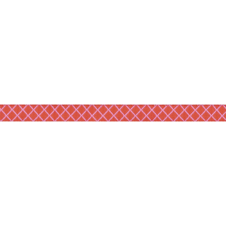 True Colors 2025 - On the Grid in Bubblegum - 3/8" width - by Tula Pink - One Yard