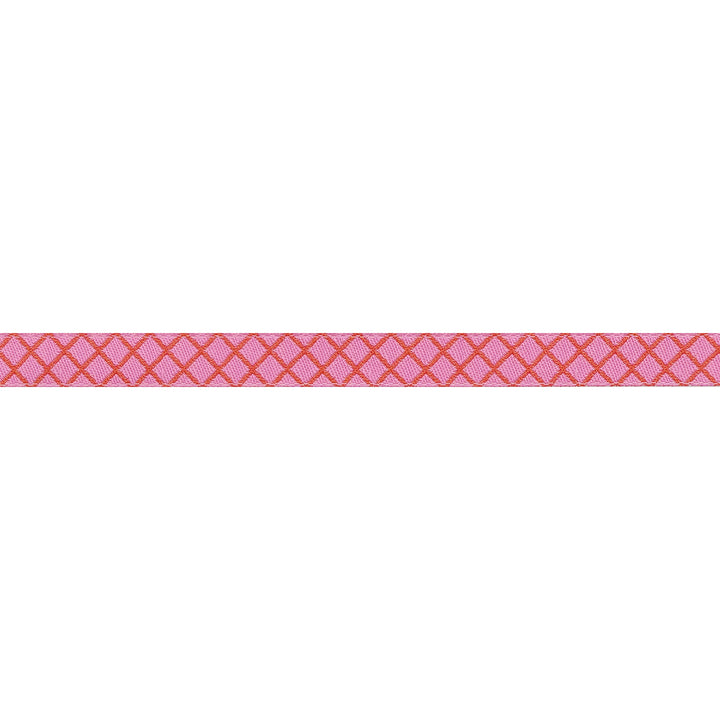 True Colors 2025 - On the Grid in Bubblegum - 3/8" width - by Tula Pink - One Yard