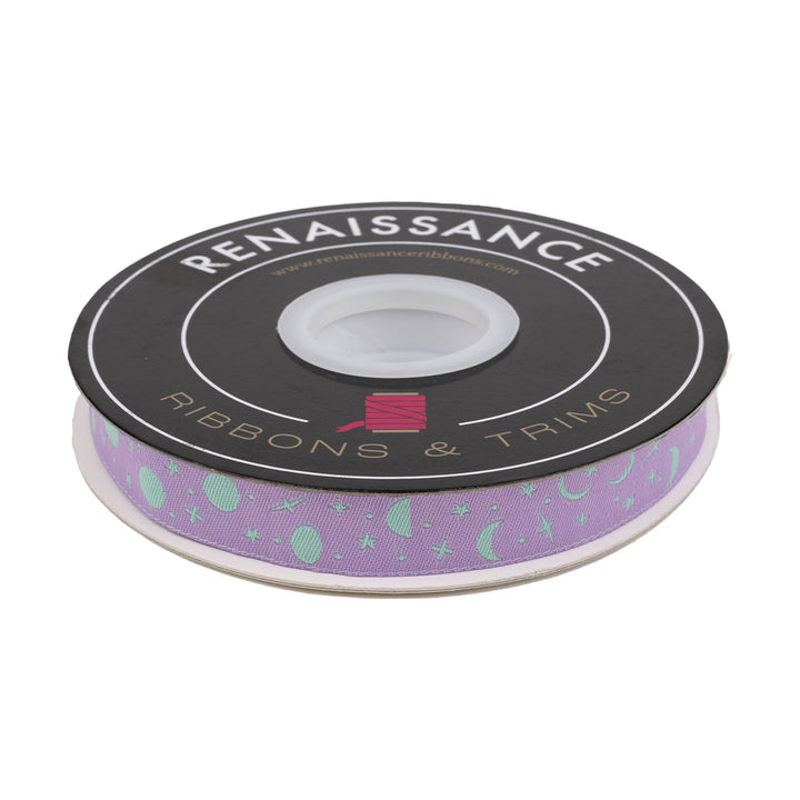 True Colors 2025 - Space Sprinkles in Frozen Berry - 5/8" width - by Tula Pink - One Yard